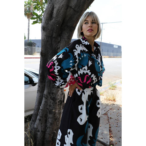 Mulla - BOARDER PRINTED SHIRTS JACKET AND PANTS SET