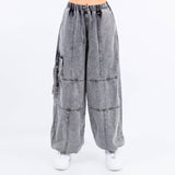 DENIM CARGO PARACHUTE JOGGERS-RJJ30610: BLUE WASH / S