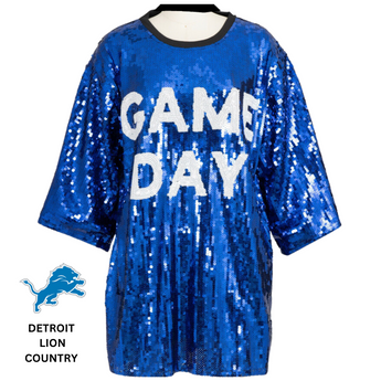 Blue Sequin Game Day Fab