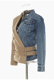 DRC Two-Tone Belted Blazer Denim Jacket