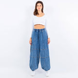 DENIM CARGO PARACHUTE JOGGERS-RJJ30610: BLUE WASH / S