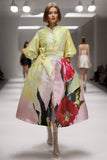 N by Nancy - A93069 DRESS (GREEN, YELLOW): YELLOW / XXL