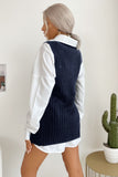 Slit Hem Sweater Vest