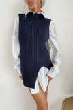 Slit Hem Sweater Vest