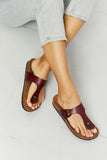 MMShoes Drift Away T-Strap Flip-Flop in Brown